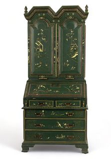 Maitland-Smith (British) Chinese Chippendale Style Miniature Cabinet, H 42.5" W 19" Depth 11"