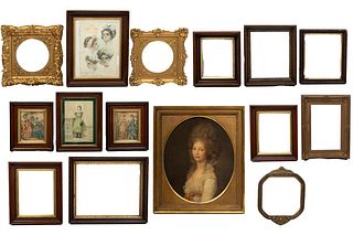 American And European Wood, Gesso, And Gilded Mirror Grouping, 19th/20th C. 18 pcs
