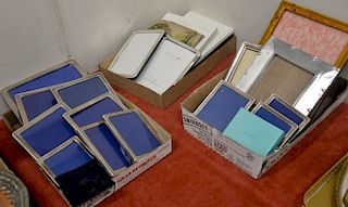 Three tray lots with 21 picture frames to include 12 silverplated.