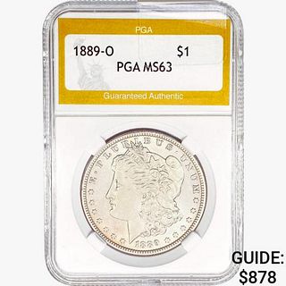 1889-O Morgan Silver Dollar PGA MS63 