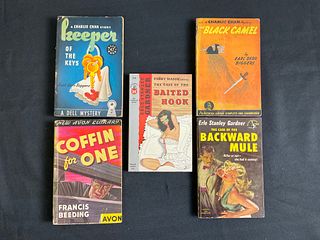 Collection of 5 Vintage Murder Mystery Paperbacks from 1932 to 1955