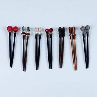 7 Pairs of Decorative Hair Sticks