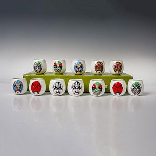 12pc Chinese Porcelain Liquor Cups