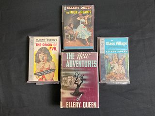 Collection of 4 Books by Ellery Queen 1938 to 1956
