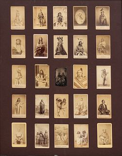 Native American Cartes De Visite And One Tintype, Ca. 19th C., 25 pcs