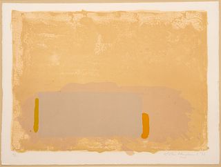John Hoyland (British, 1934-2011) Lithograph in Colors on Wove Paper, 1971, "Ochre", H 23" W 31"