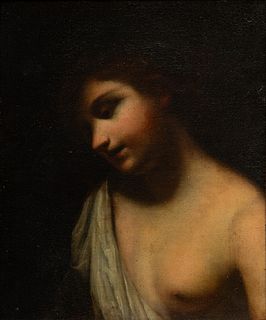Italian 17th/18th C Oil on Canvas "Portrait of a Shepherd Boy", H 16.25" W 13.25"