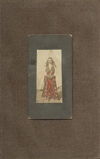 Hand Colored Photographic Print, "Chief Joseph", H 2.625" W 1.25"
