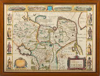 John Speede, (English, 1552-29) "New Map of Tartary (Mongol/ Russian Empire)", H 15.7" W 21"