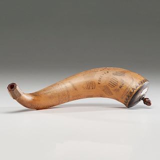 Civil War Archive of Lieutenant Colonel Dana Willis King, 8th New Hampshire Infantry, Incl. POW Carved Powder Horn, Medal, an