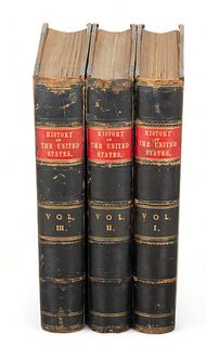Cassell's "History of the United States" 3-volume Set by Edmund Ollier, H 10.5" W 1.5" Depth 8" 3 pcs