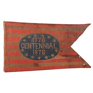 US Centennial 1776-1876 Swallowtail Pennant