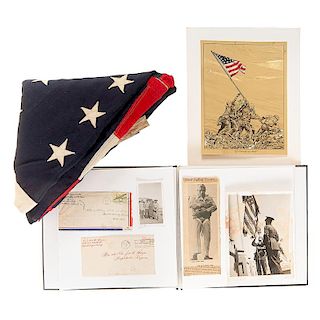 Raising the Flag on Iwo Jima, Collection Incl. Flag, Photographs, Autographs, and More