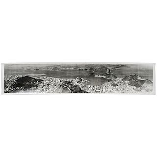 E.O. Goldbeck, Rio de Janiero, Signed Panoramic Photograph
