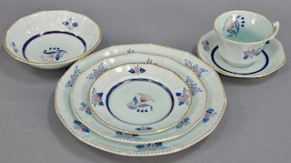 Adams England china set, Calyx Ware to include Singapore Bird pattern serving trays, service for 11.