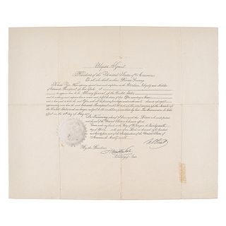 Ulysses S. Grant Appointment Signed as President for Attorney General Edwards Pierrepont, 1875