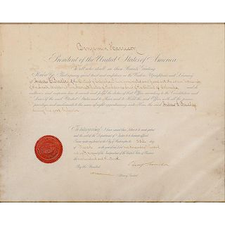 Benjamin Harrison, Appointment Signed as President, 1889