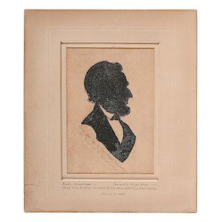 Abraham Lincoln Silhouette Portrait from Life by Captain Ralph Chandler, April 6, 1865, Plus
