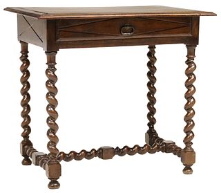 FRENCH LOUIS XIII STYLE WALNUT WRITING OR WORK TABLE