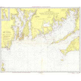 USC&GS Map, Martha's Vineyard to Block Island, Massachusetts