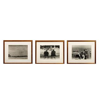 3pc Framed Italian Monochrome Silver Gelatin Photographs