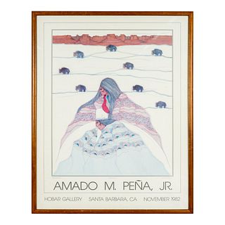 Vintage Amado M. Pena Jr. (American b. 1943) Gallery Poster