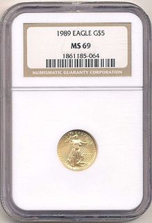 1989 $5 Gold Eagle NGC MS69