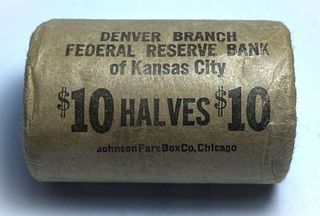 Federal Reserve Wrapped BU Roll (20-coins) 1963-D Franklin Silver Half Dollar 