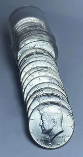 Roll (20-coins) 1964-P/D JFK 90% Silver Half Dollar Mint Condition