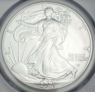 2021 American Silver Eagle Type 2 PCGS MS70 First Strike