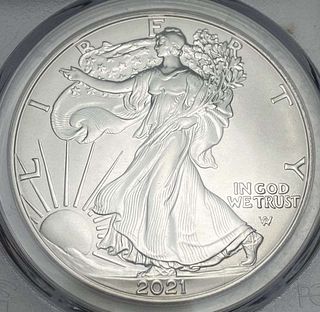 2021(W) American Silver Eagle Type 2 PCGS MS70 First Strike
