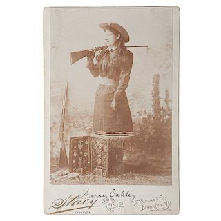 Annie Oakley Cabinet Card by Stacy