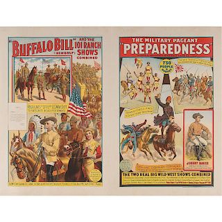 Buffalo Bill and 101 Ranch The Military Pageant: Preparedness Chromolithograph Poster