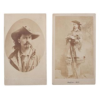 Two Early CDVs of William F. "Buffalo Bill" Cody