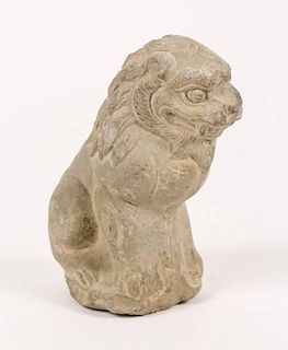 Chinese Pottery Sculpture of a Seated Foo Dog