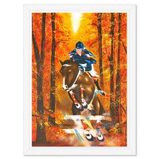 Victor Spahn, "Show Jumping" framed limited edition lithograph, hand signed with Certificate of Authenticity.