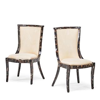 PAIR OF ENRIQUE GARCEL DINING CHAIRS