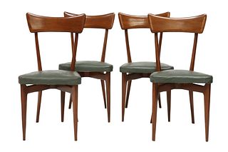 (4) MANNER OF ICO PARISI ITALIAN MID-CENTURY MODERN SIDE CHAIRS