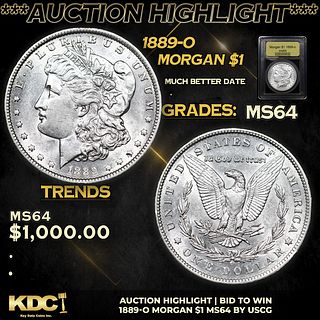 ***Auction Highlight*** 1889-o Morgan Dollar $1 Graded Choice Unc By USCG (fc)