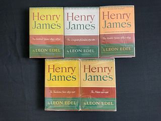 5 Volume Set of Henry James by Leon Edel , 2-1st Editions, 1953 to 1972
