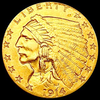 1914 $2.50 Gold Quarter Eagle CHOICE AU