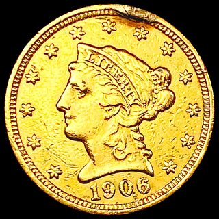 1906 $2.50 Gold Quarter Eagle LIGHTLY CIRCULATED
