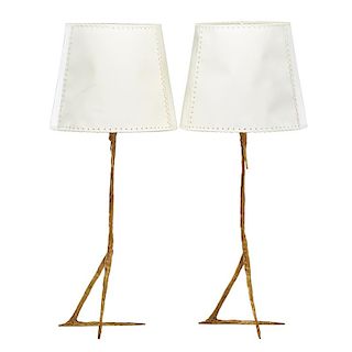 STYLE OF FELIX AGOSTINI TABLE LAMPS