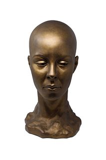 Rich Hager (20th C.) Female Head Bust