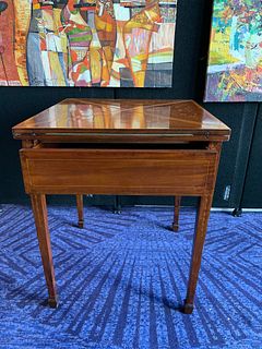 19th C. Rosewood Envelope Card Table