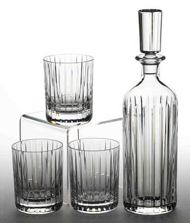 BACCARAT HARMONIE CRYSTAL CUT GLASS FOUR-PIECE LIQUOR SET