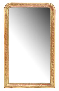 FRENCH LOUIS PHILIPPE PERIOD GILTWOOD MIRROR 48.5" X  29"