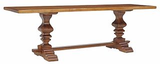 FRENCH MONASTERY OR REFECTORY TRESTLE TABLE, 94.5"L
