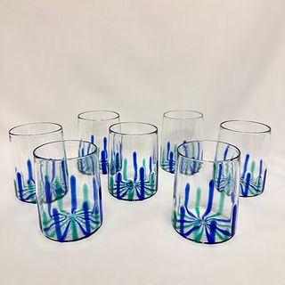 Set of 7 Murano Glass Mini Tumblers