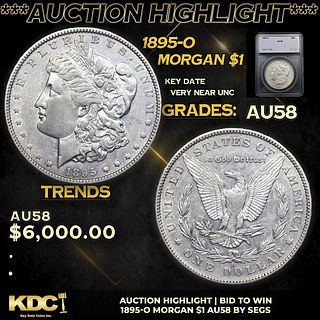 ***Auction Highlight*** 1895-o Morgan Dollar 1 Graded au58 By SEGS (fc)